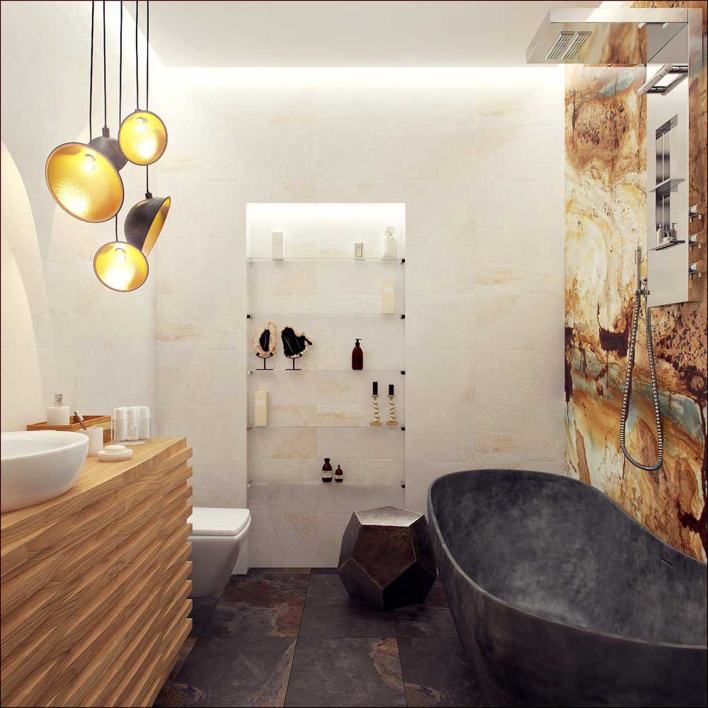 רעיונות לעיצוב אמבטיה 4 מטר