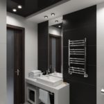 High tech bathroom design with right angles