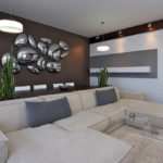 Wall decor in the living room in a modern style