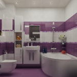 design de baie combinată cu toaletă într-o casă cu panouri