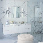 Texture marbre salle de bain blanc