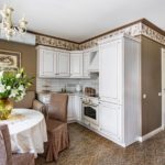 Neoclassical beige kitchen