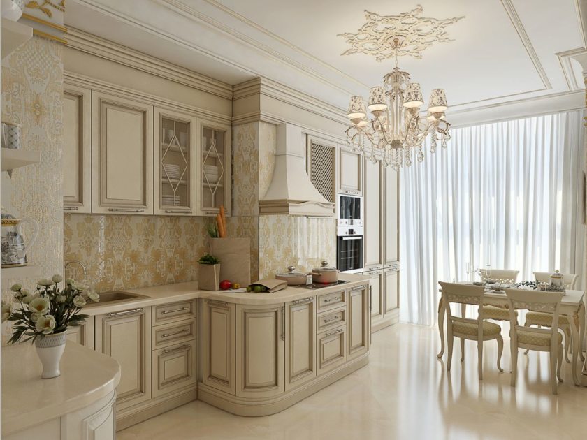 Classic beige kitchen