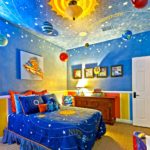 Uzay arsa ile dekor çocuk odası