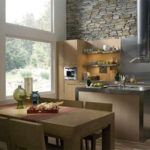 Mutfakta yüksek teknoloji ürünü dekoratif taş