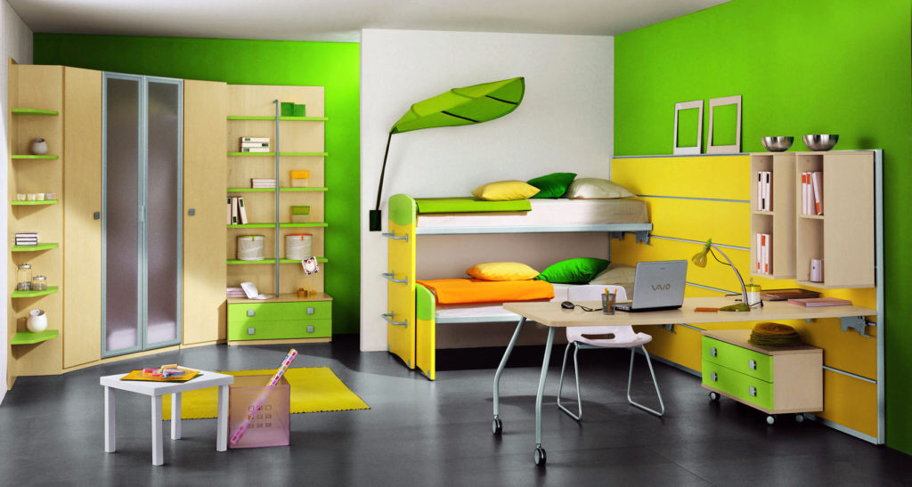 Design of a children's room for two different-sex children