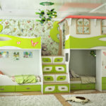 Bērnu istabas dizains diviem heteroseksuāliem bērniem