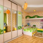 Design of a children's room for two heterosexual children with a wardrobe