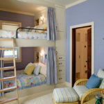 Design of a children's room for two heterosexual children. Traditional style.