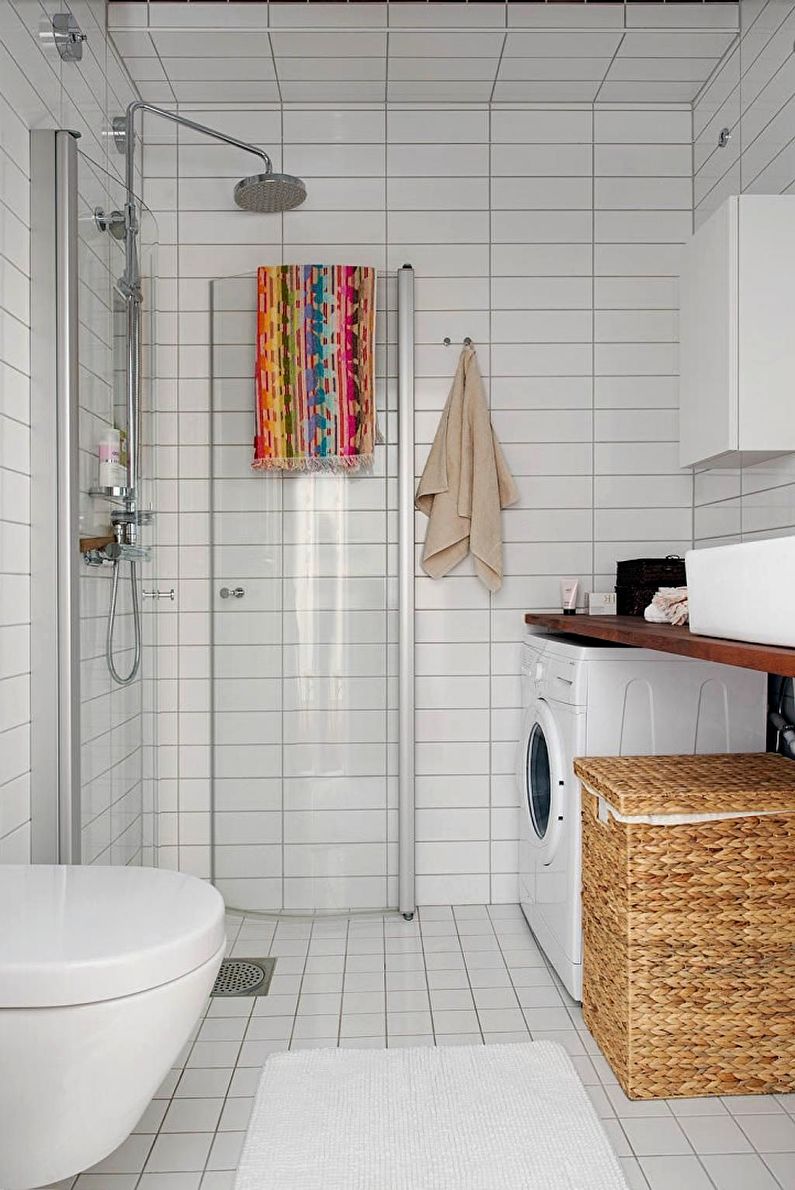 Fayanslı 4 m2 banyo tasarımı