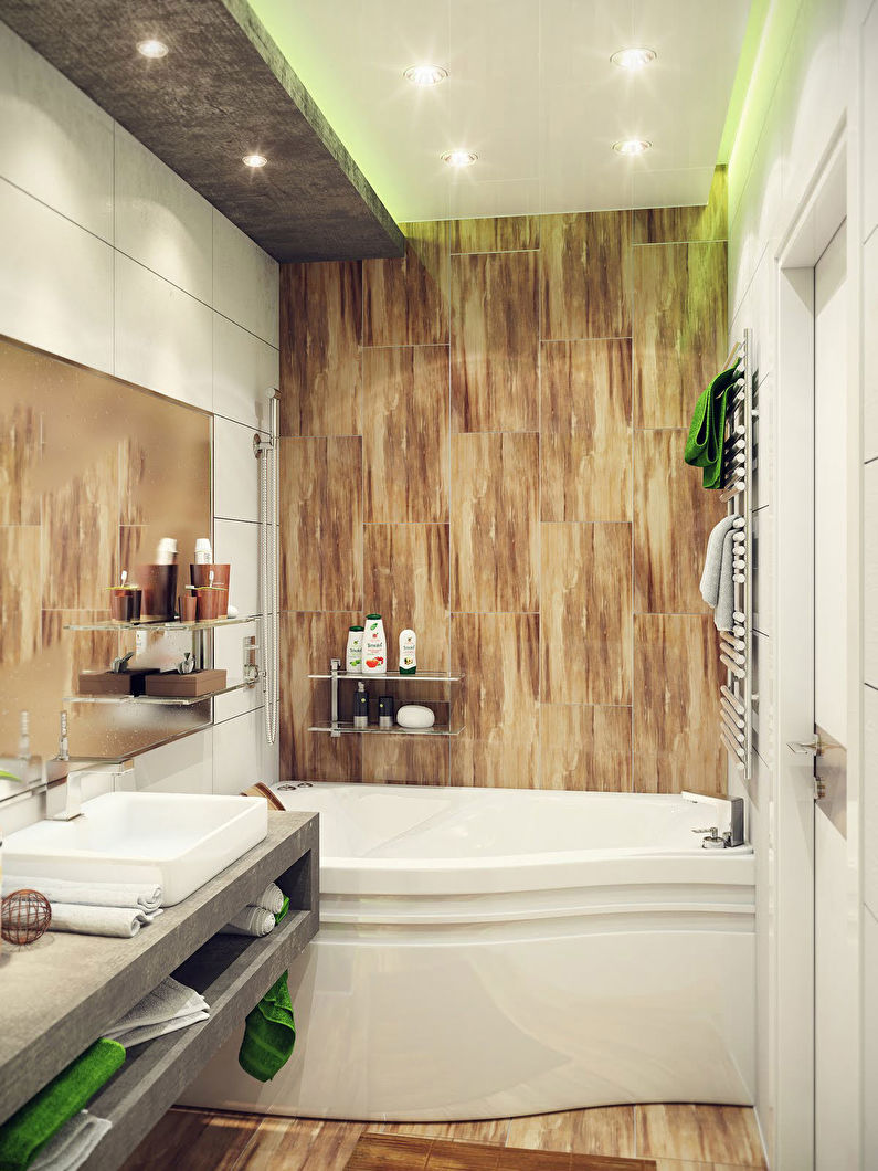 thiết kế phòng tắm phong cách sinh thái