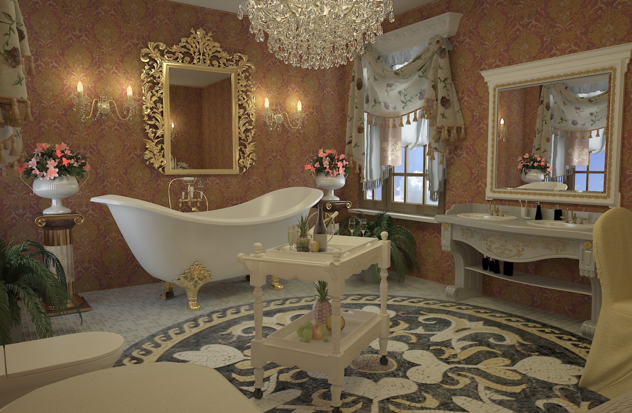 עיצוב אמבטיה בסגנון האימפריה