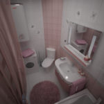 עיצוב אמבטיה עם מיקום קומפקטי של מכשירי חשמל ביתיים