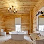 עיצוב חדר האמבטיה בבית בטנה בטנה ואריחים לבנים