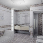 Design of a bathroom in a private house