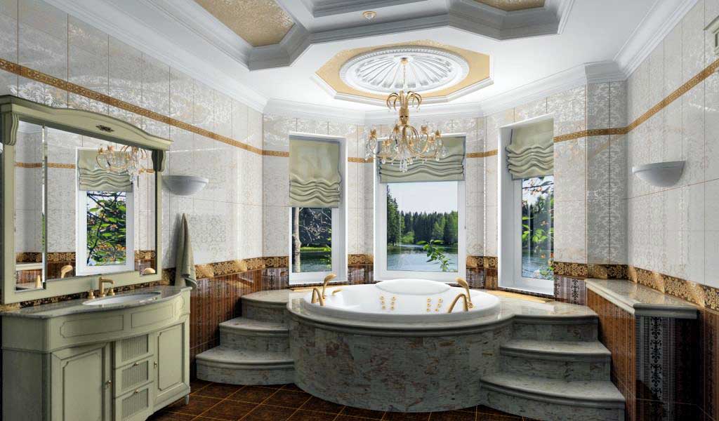 Design of a bathroom in a private house attractiveness and convenience