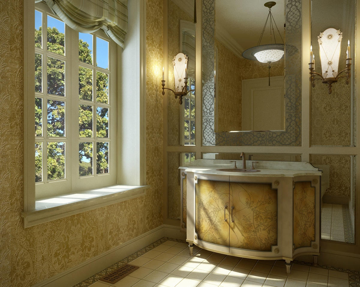 Amber Rococo Bathroom Design