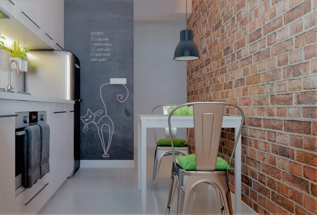 Wall mural fiberglass kitchen interior
