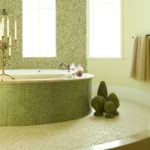 Banyoda mozaik açık yeşil mozaik