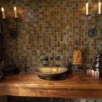 Salle de bain classique en mosaïque