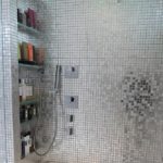 Banyo aynası mozaiği gümüş