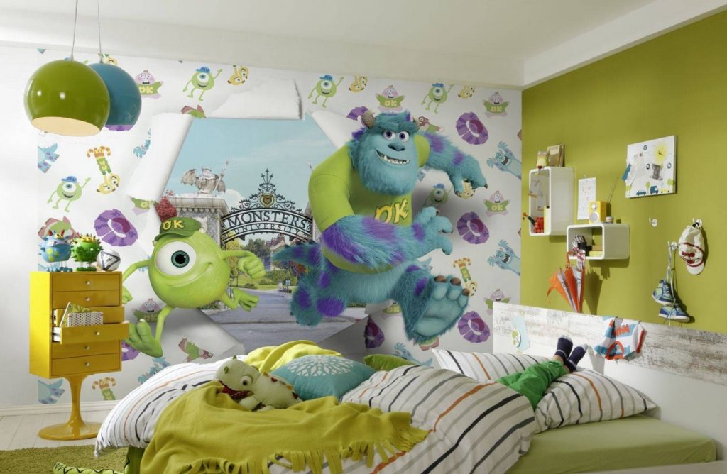 yatak odasında duvar dekorasyonu çocuk baskıları