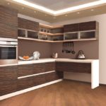 Modern kitchen matte wood texture