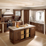 Modern kitchen island design in provence style