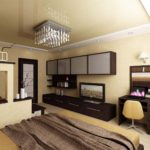 עיצוב מודרני של חדר השינה בסלון