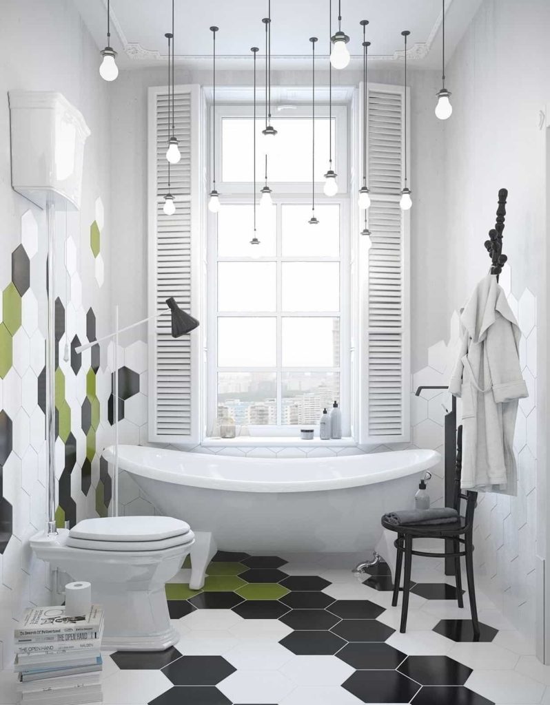 Trang trí phòng tắm theo phong cách Scandinavia