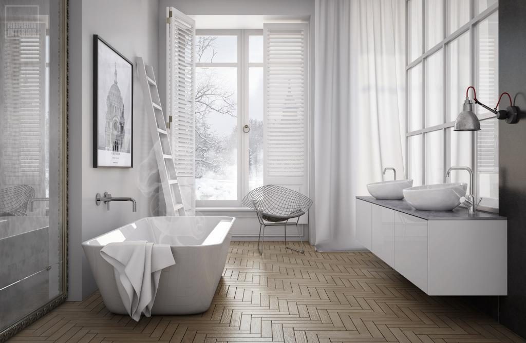 Trang trí phòng tắm theo phong cách Scandinavia không thích chi tiết