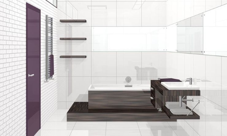 Décor de salle de bain de style minimalisme pour les perfectionnistes