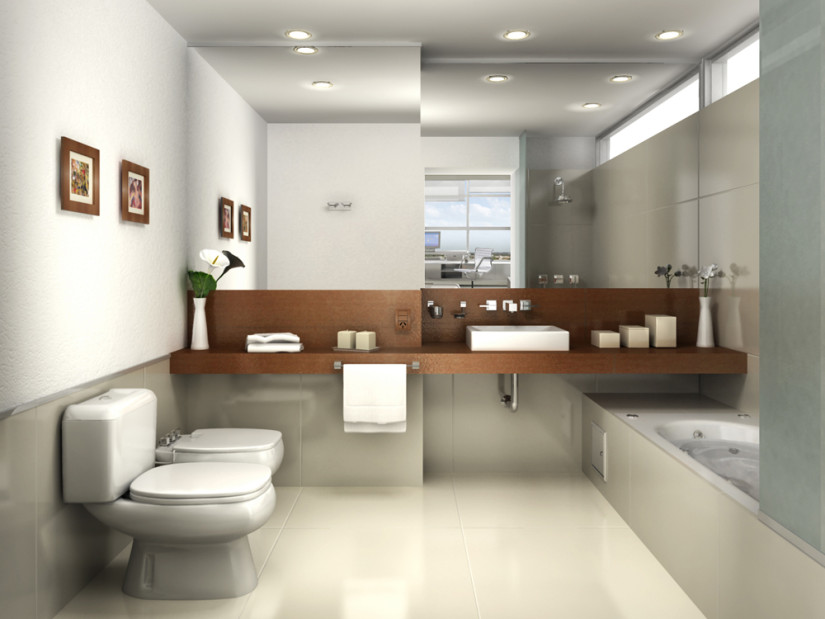 Décor de salle de bain de style minimalisme