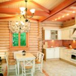Kitchen design in a rustic rustic house