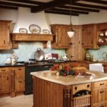 Kitchen design in a private country-style house