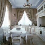 Kitchen design in a baroque private house