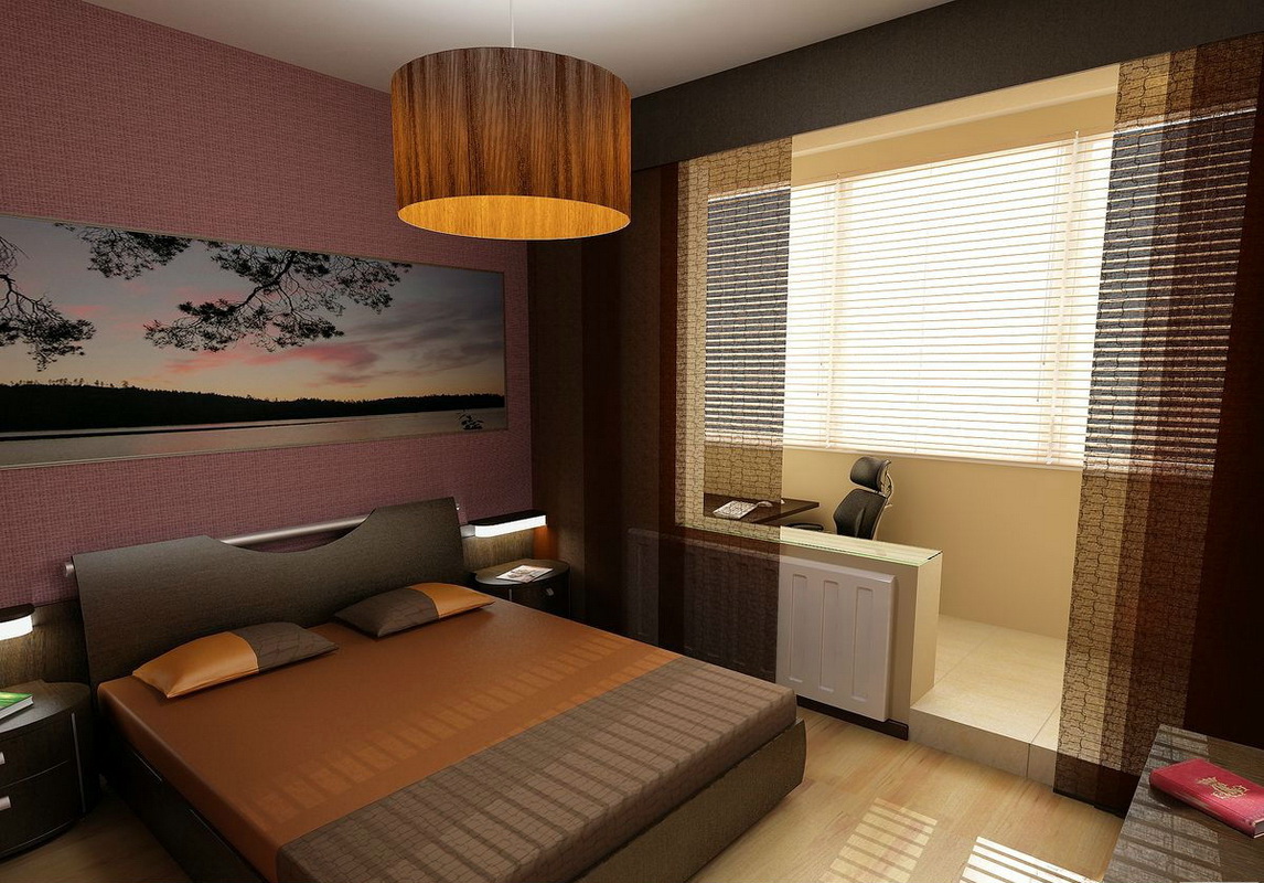 חדר שינה מודרני עם מרפסת