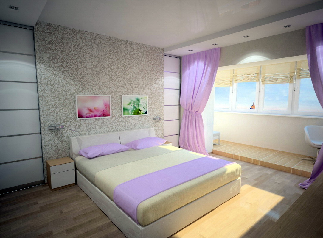 bir kız için balkonlu yatak odası