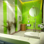 אריחי קרמיקה לצילום ירוק בחדר האמבטיה