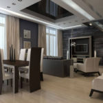 design of the living room kitchen 18 m2 in the house