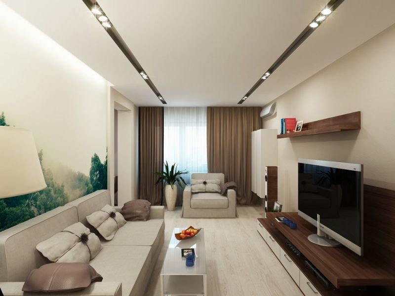 The design of the living room in a small apartment.