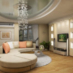 Futuristic style living room decoration