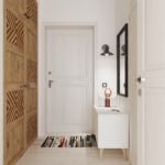 Couloir blanc et armoire de niche