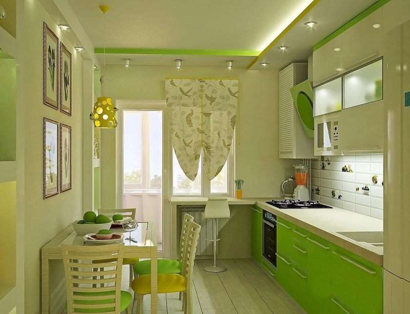 décoration de cuisine verte