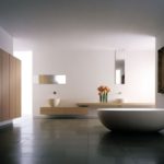 Design de salle de bain moderne de haute technologie et miroir baguette