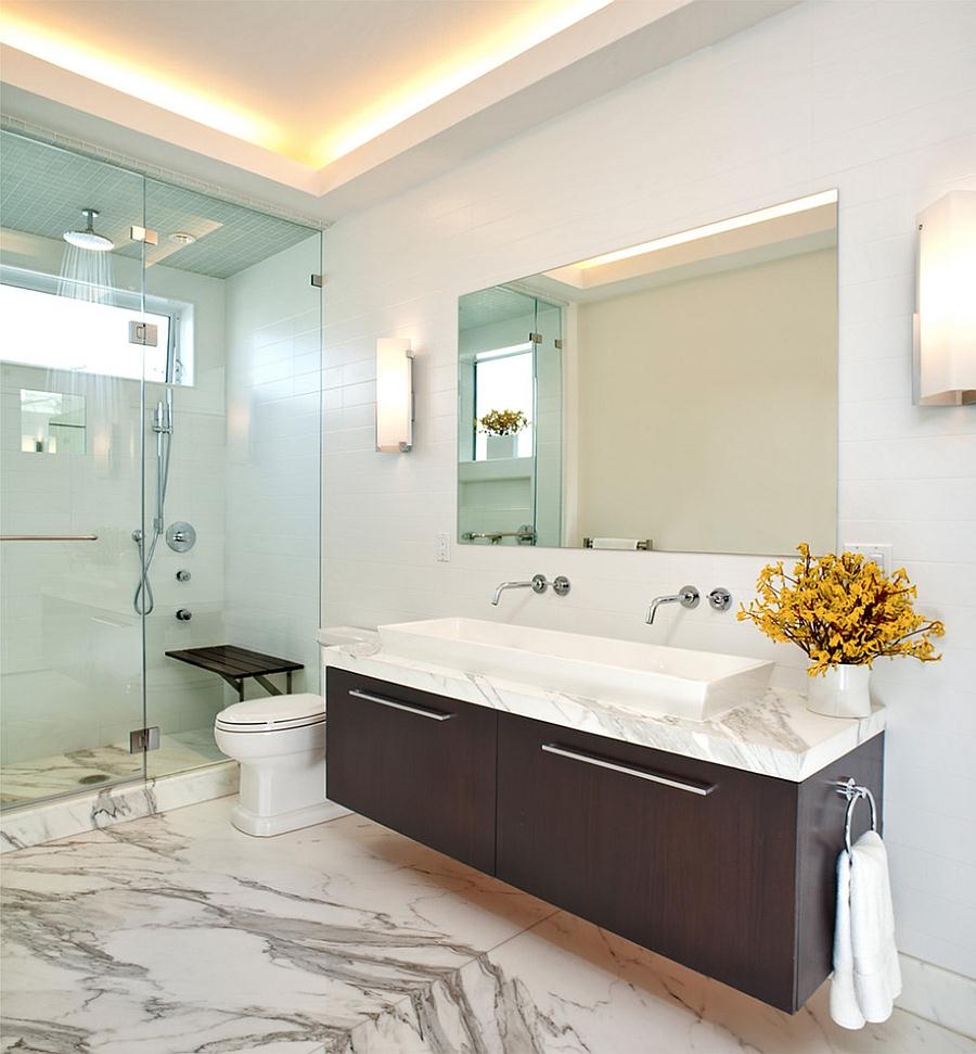 אורות תקרה לחדר אמבטיה בעיצוב מודרני
