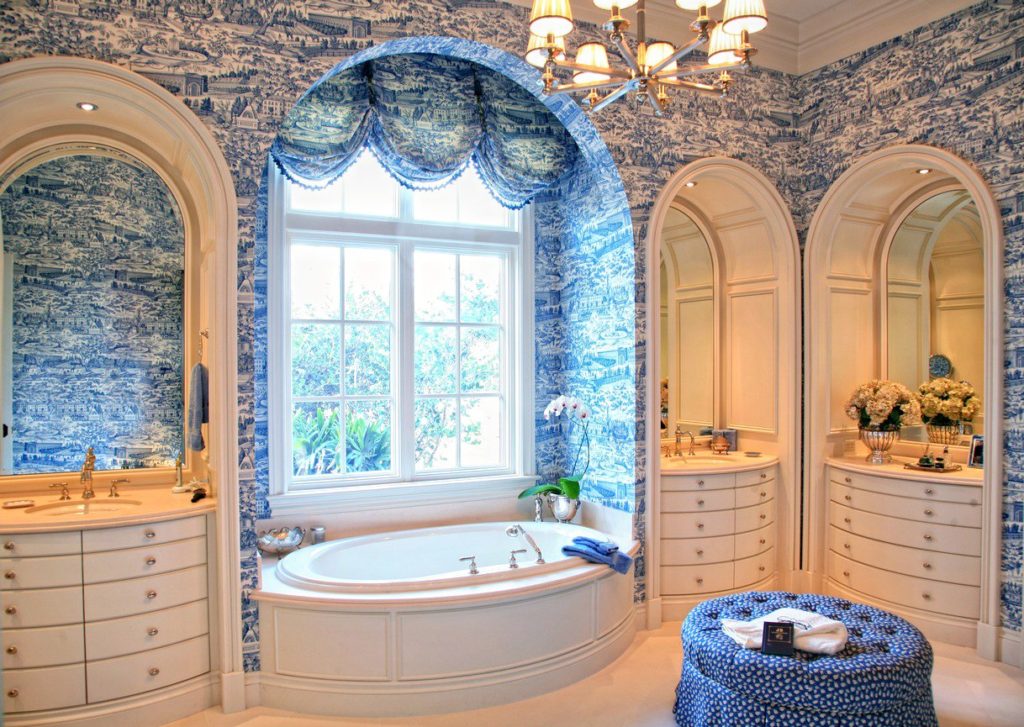 עיצוב אמבטיה מודרני בסגנון אתני
