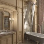 Design de salle de bain classique à baldaquin contemporain