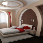 غرفة نوم مع أفكار الديكور شرفة