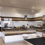 high-end kitchen design combination of shades